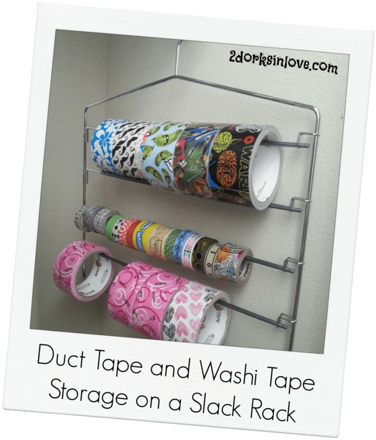 Duct Tape Storage With a Slack Rack (Washi Tape and Ribbon Too!) ⋆ Geek
