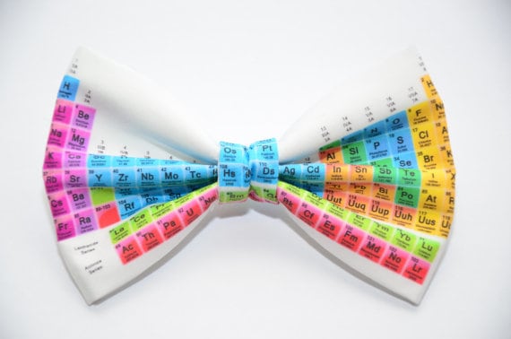Periodic table bow tie on Etsy