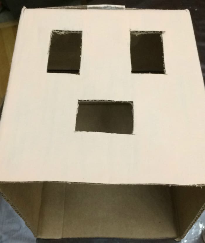 Cut out the rectangles and paint the head